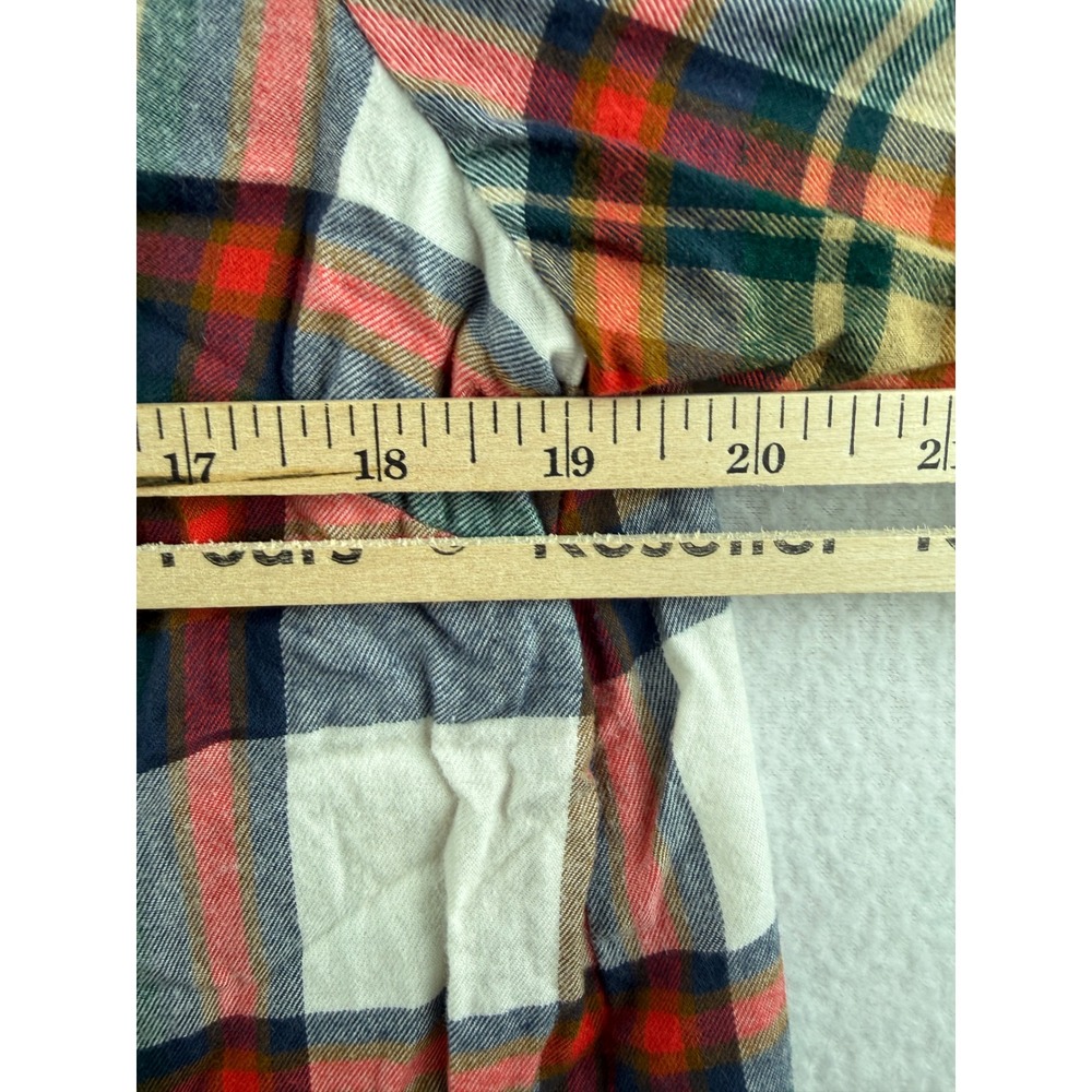J.Crew Womens Plaid Button Down Shirt Red Green Long Sleeve Size L - Picture 4 of 7